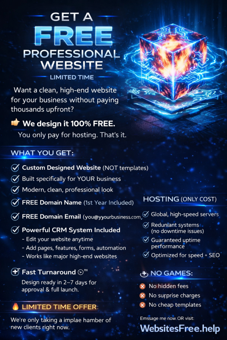 How to Get a Free Professional Website for Your Small Business in 2026 (Without the Tech Headaches)